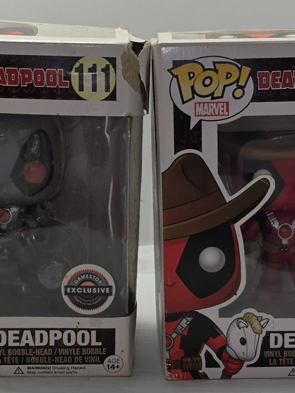 Funko Pop! Marvel Deadpool #117 2016 Summer Con Exclusive & #111 Game Stop Excl